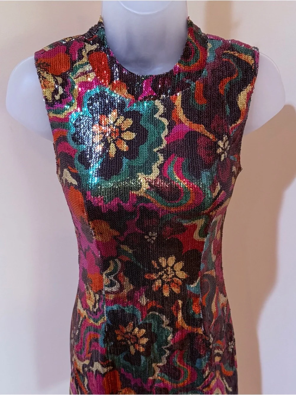 NEW MISA LOS ANGELES NAKIA FLORA GROOVE SEQUIN MINI DRESS SIZE XXS - Picture 10 of 15